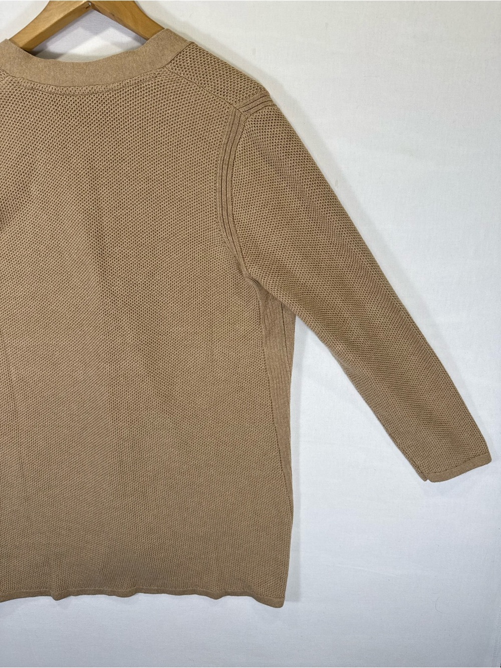 J. Jill Tan Button-Front V-Neck Cardigan - Picture 11 of 11